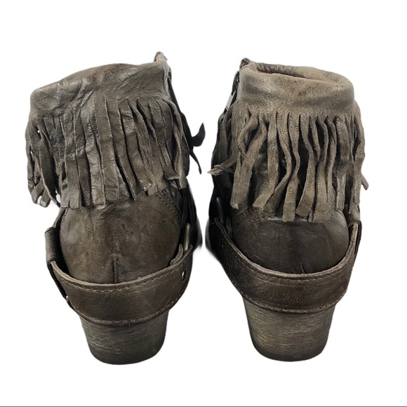 🆕 All Saints Bonny Cuban Fringe Harness Boots - Picture 7 of 12